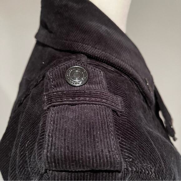 NEW Juicy Couture Corduroy Ribbed Structured Moto Jacket Asymmetrical Zip Black… - Picture 9 of 16